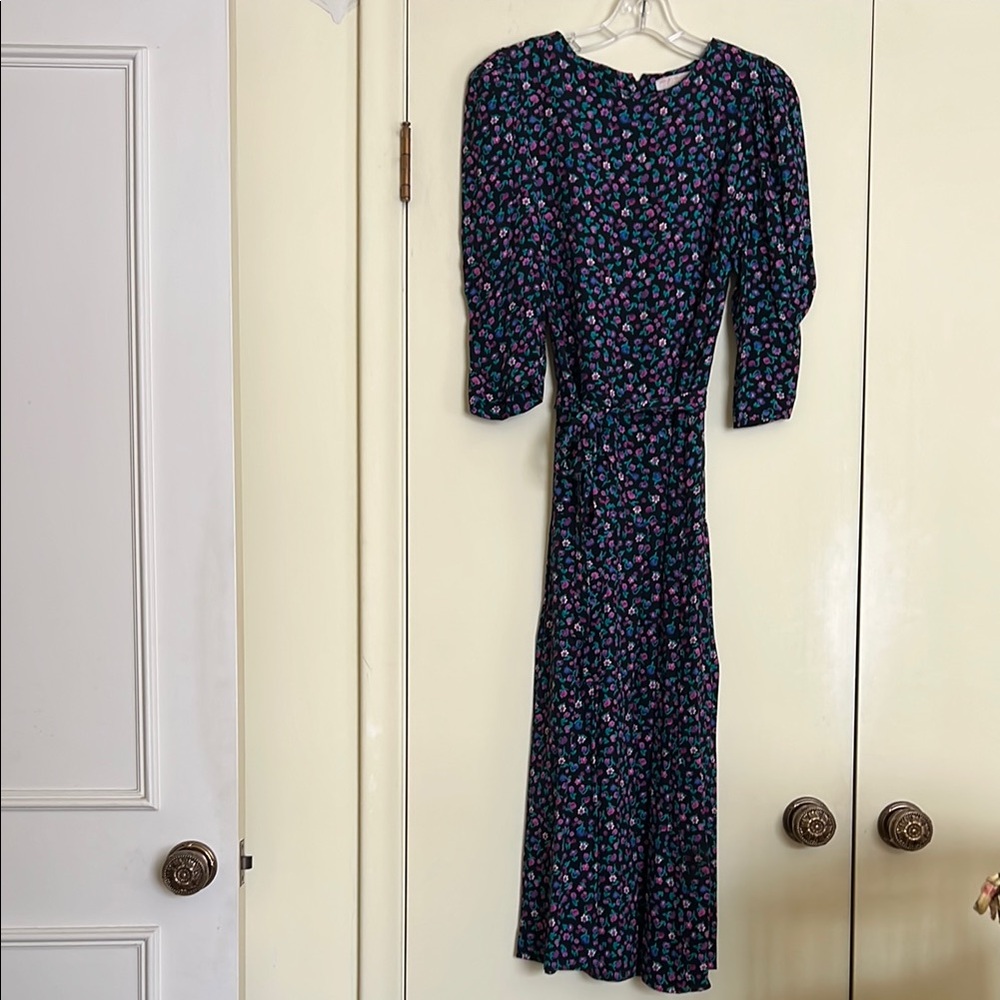 Brooks Brothers Blue Puff Sleeve Sheath Dress